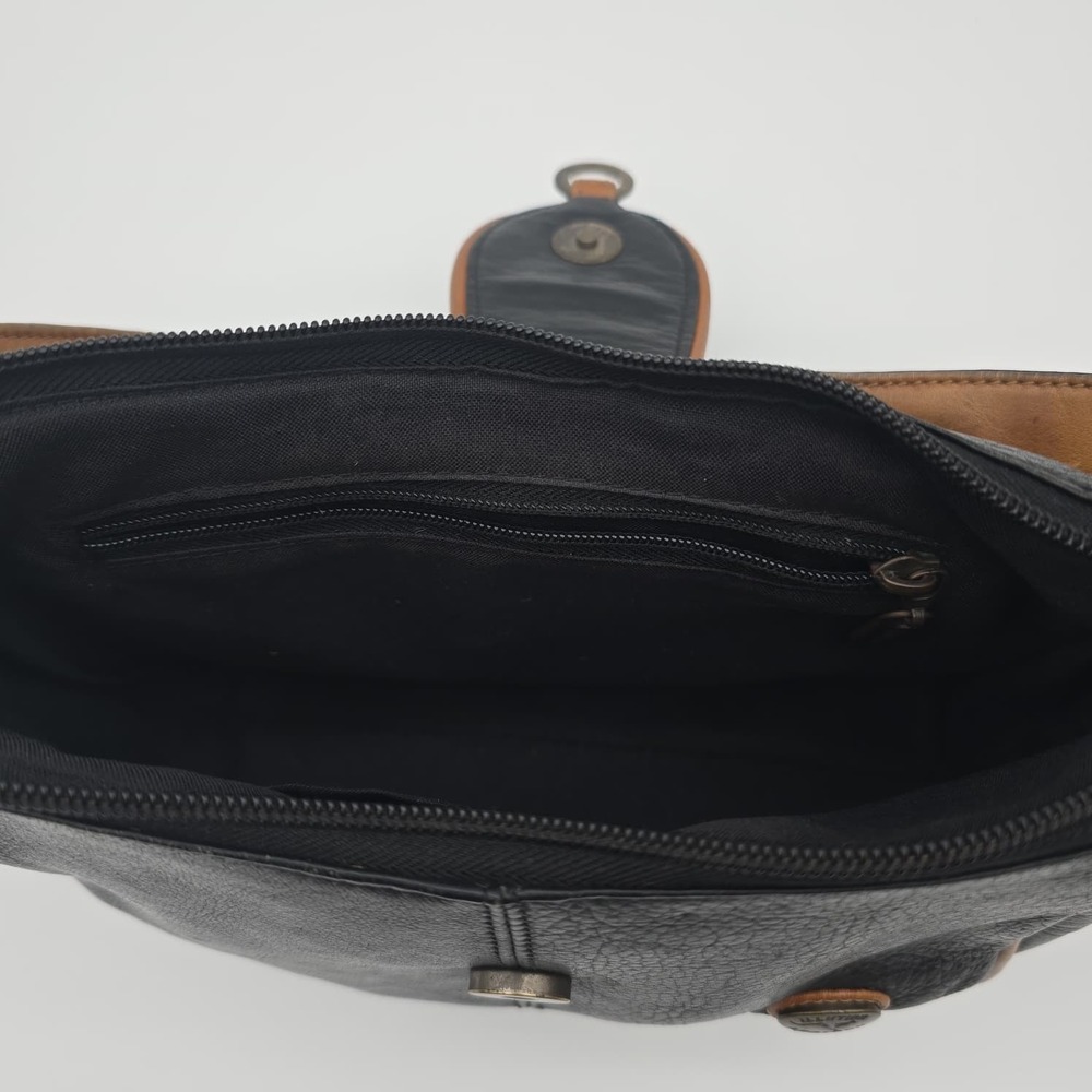 Illution Leather Handbag - Black and Brown - Picture 3 of 8